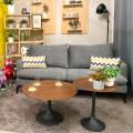 MaMade | Product Seen: [Kimberly 3 Seater Sofa - Fabric & Poignant Coffee Table - Dia480/700]